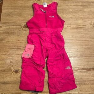 The North Face Kids Fuchsia Snow Pants Snow Suit snow bib